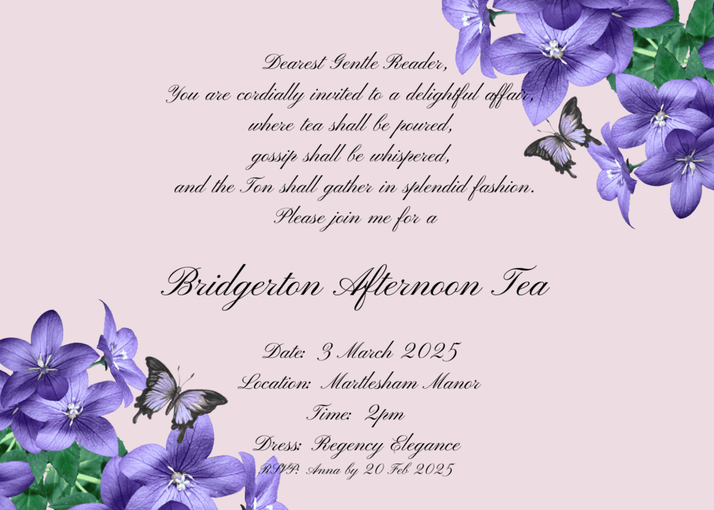 Bridgerton invitation