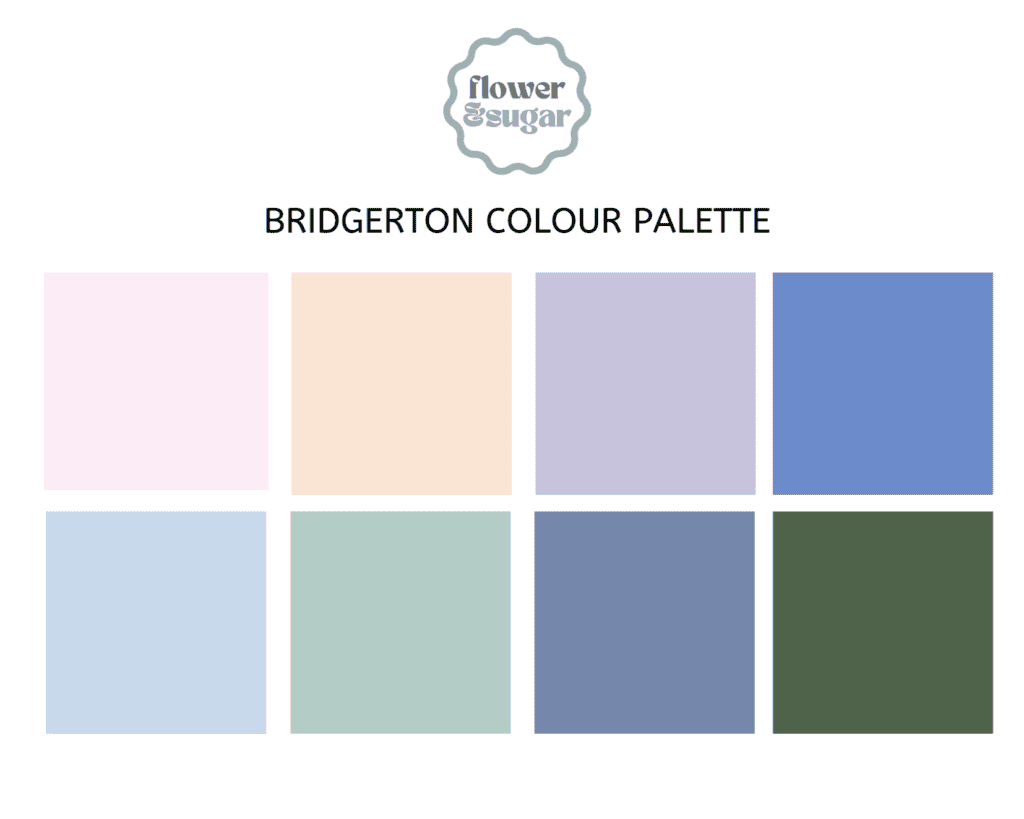 Bridgerton colour palette