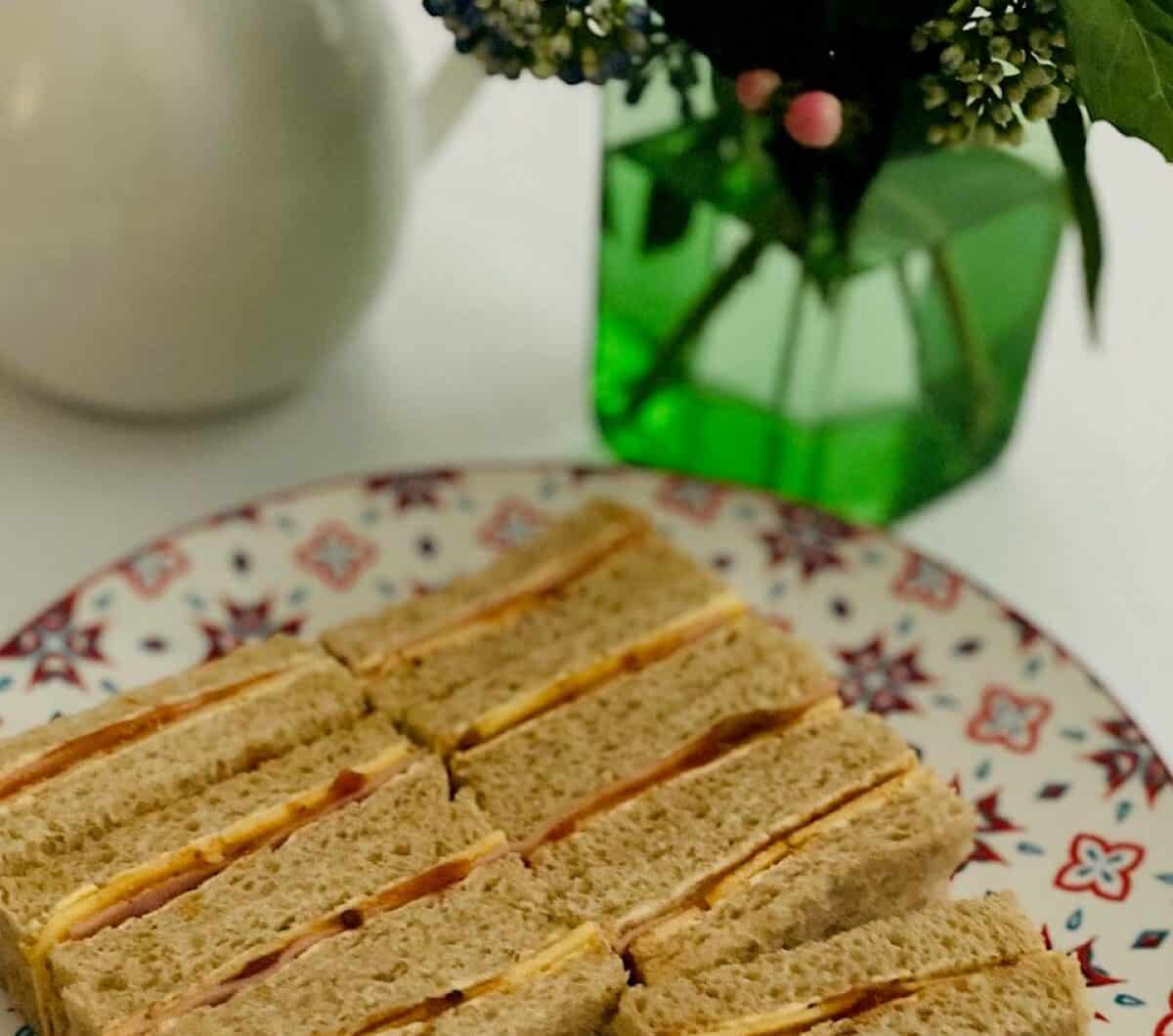 Ham, Cheddar and Tomato Relish Finger Sandwiches