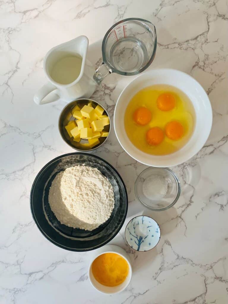 Vanilla daisy choux puffs ingredients