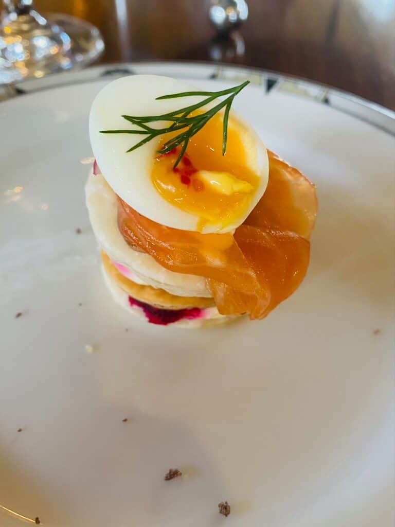 Review: Hyatt Hotel Canberra smoked salmon mille feuille