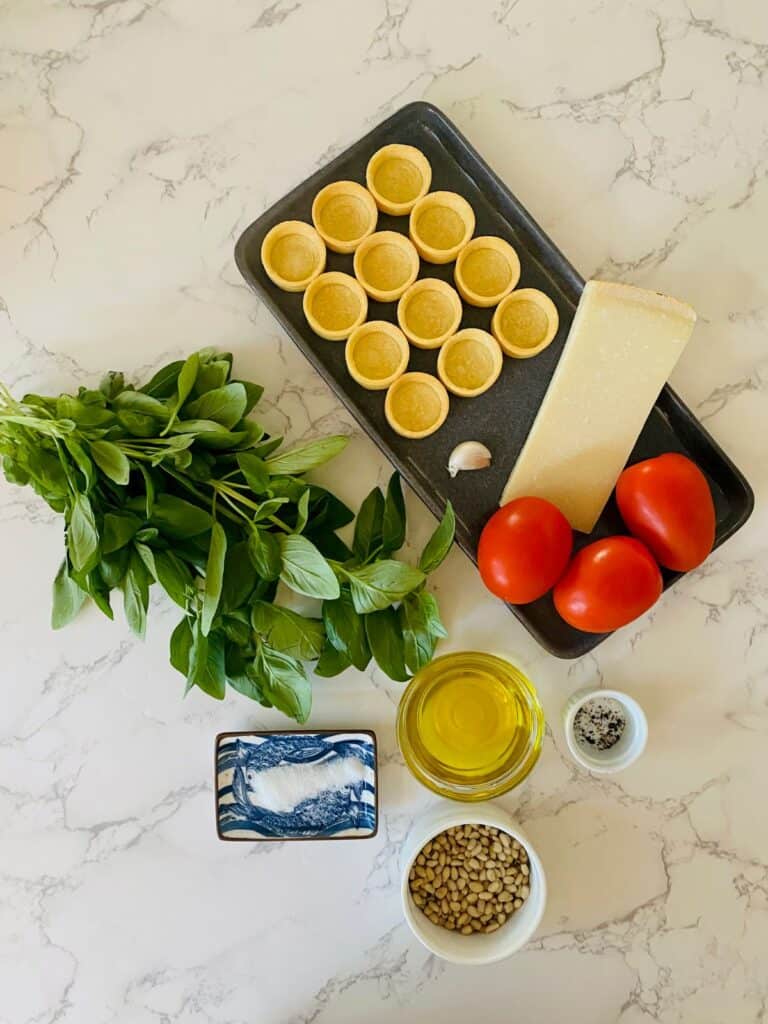 Tomato & Pesto tartlets ingredients