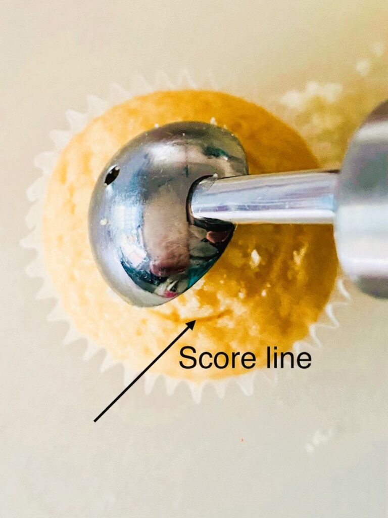 Mini floral cupckaes with melon ball tool 2