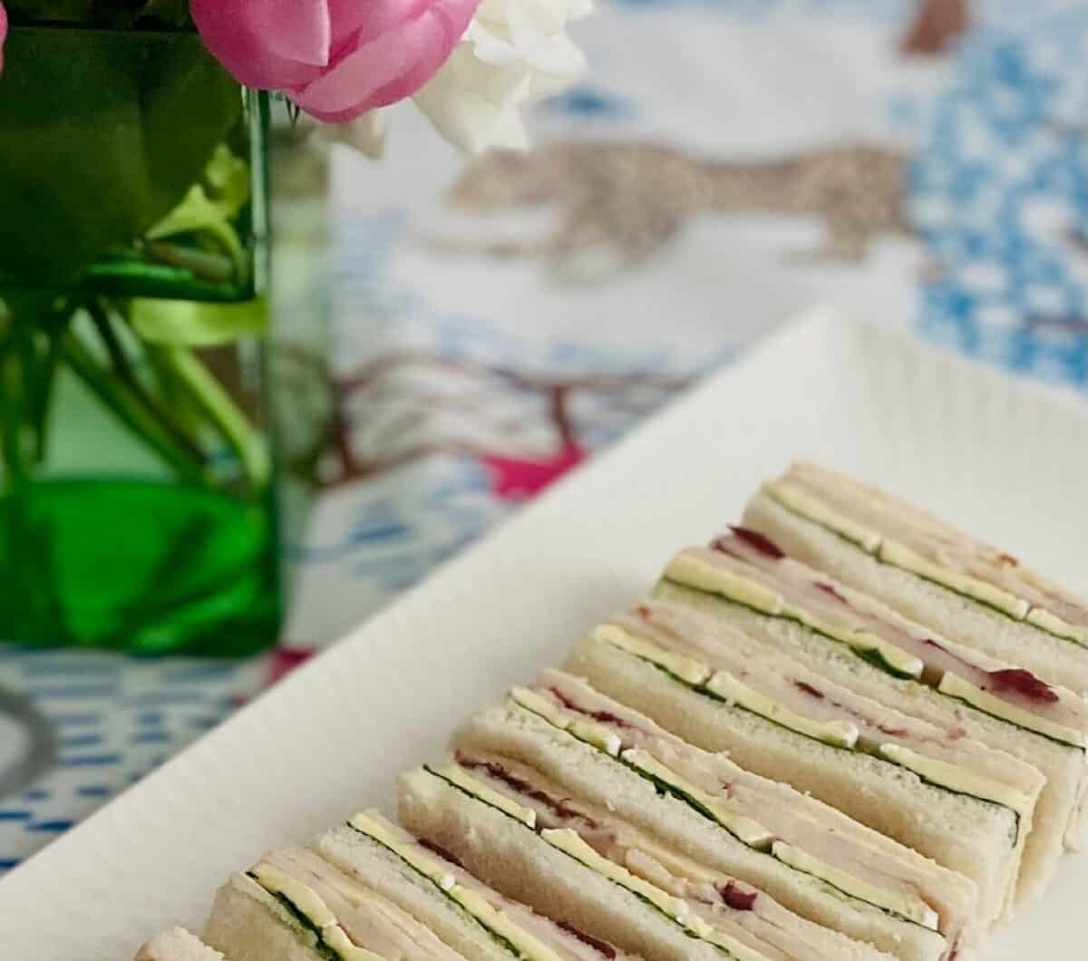 Turkey, Cranberry & Brie Finger Sandwiches