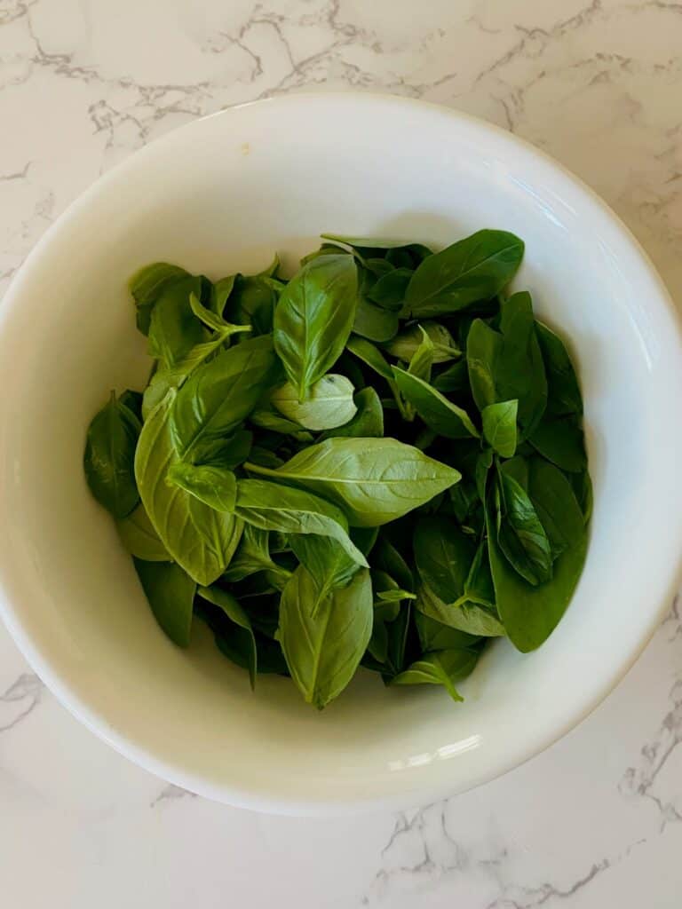 basil for tomato & pesto tartlets