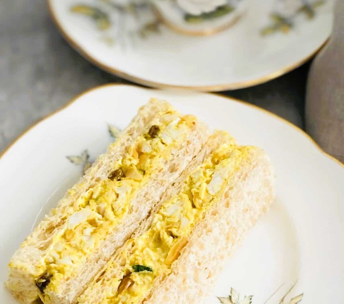 Coronation Chicken Finger Sandwiches