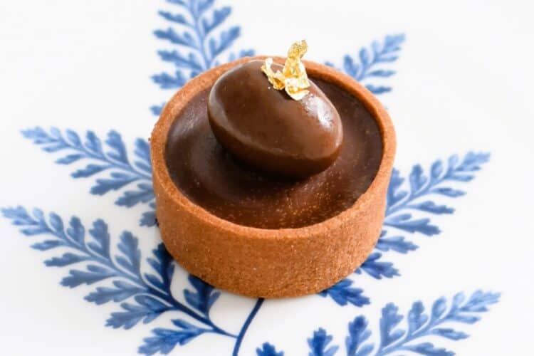 scorched almond tartlets