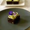Pistachio brownies with pistachio buttercream