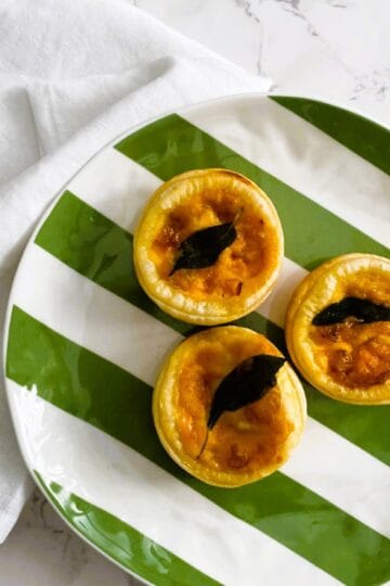 Pumpkin & sage mini quiche