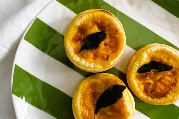 Pumpkin & sage mini quiche