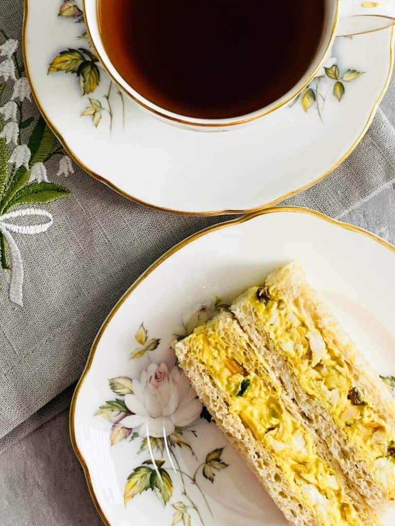 Coronation Chicken finger sandwiches