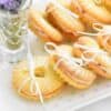 Melting moment rings on a long platter