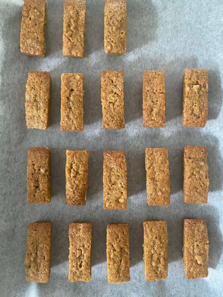 Carrot Cake Fingers on a tray