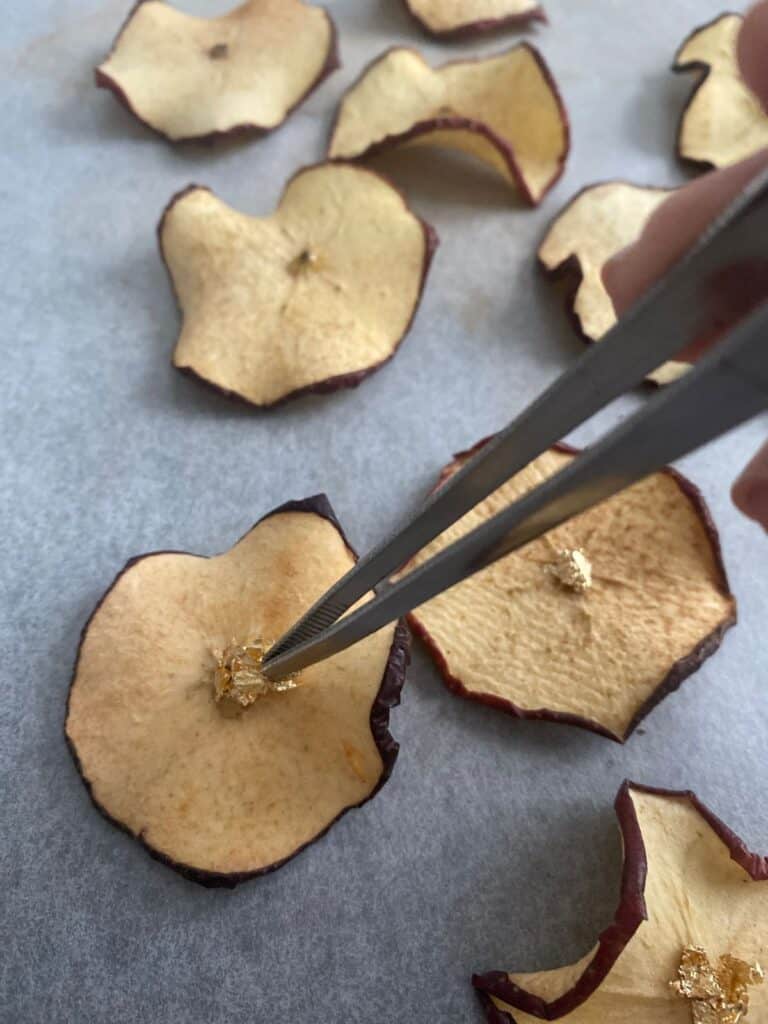 Apple Chips for Apple crumble mini muffins