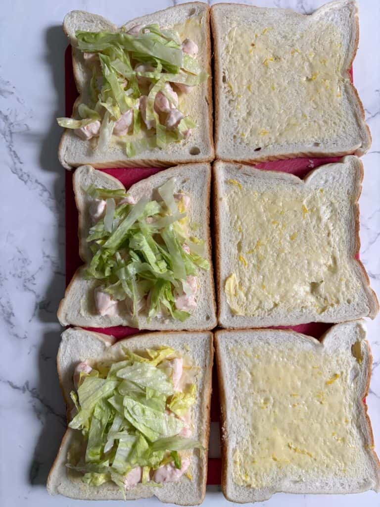 Prawn cocktail finger sandwiches