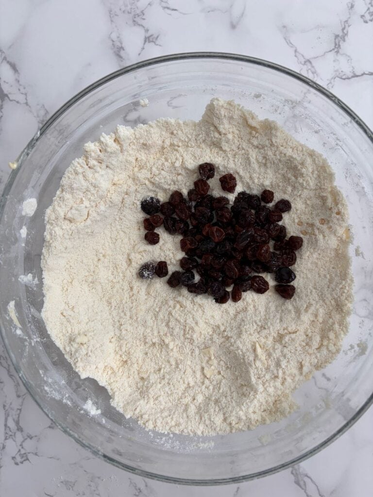 add the raisins