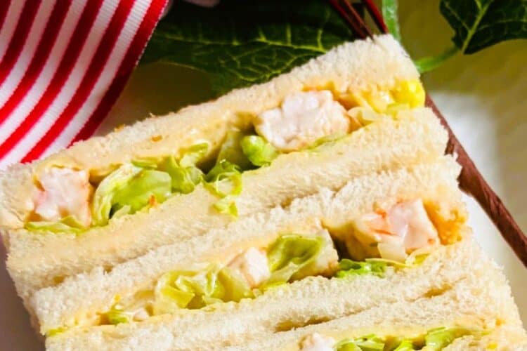 Prawn cocktail finger sandwiches