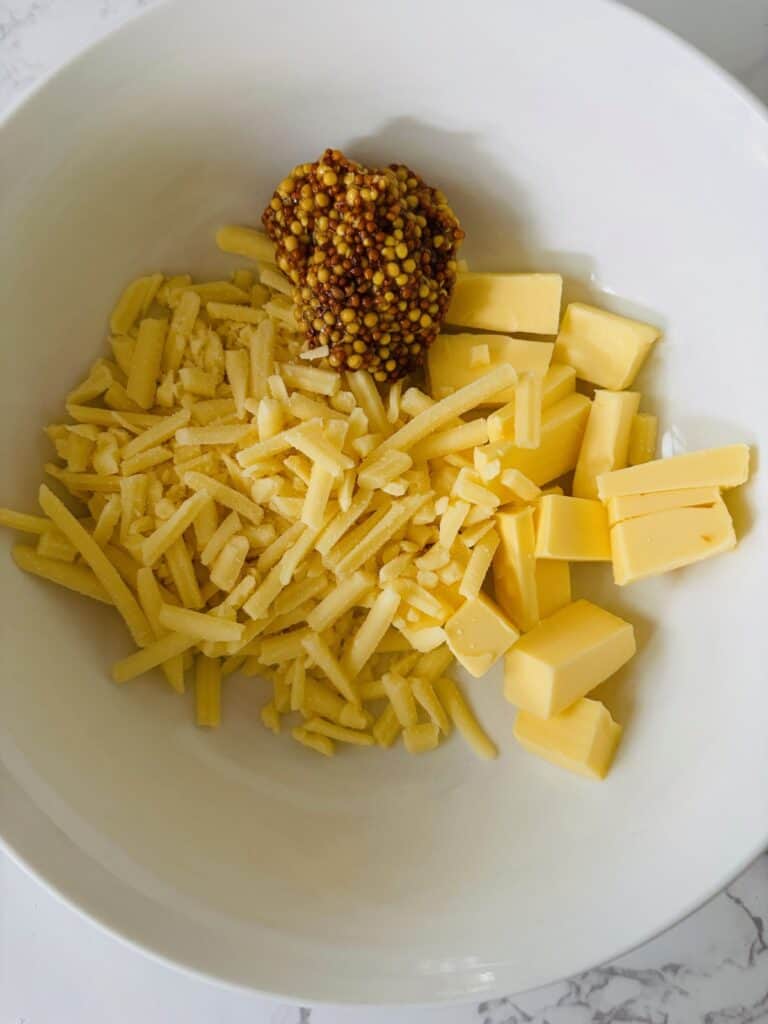 Cheesy mustard butter ingredients