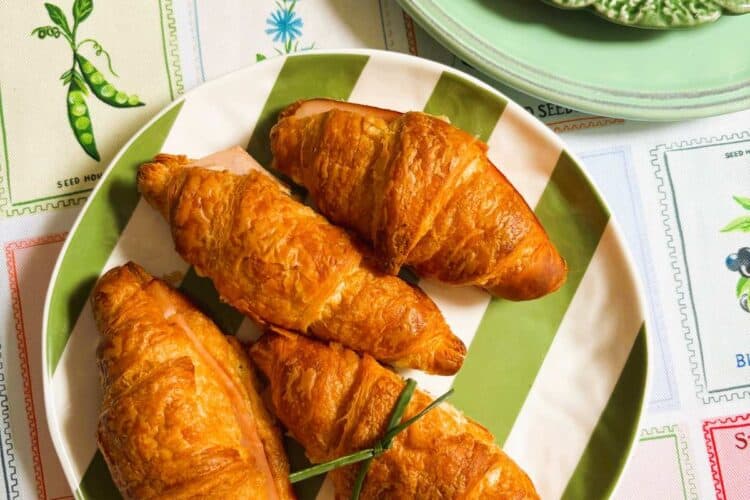 Mini Ham and mustard croissants