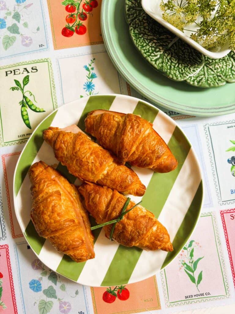 Mini Ham and mustard croissants