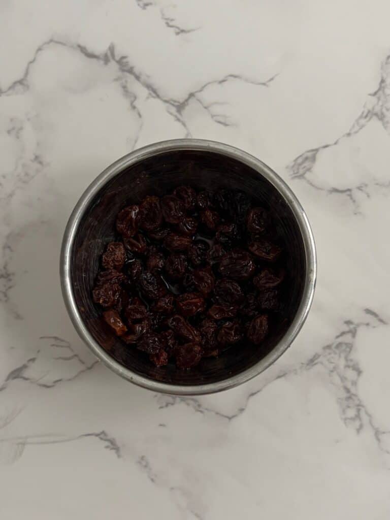 Rum soaked raisins