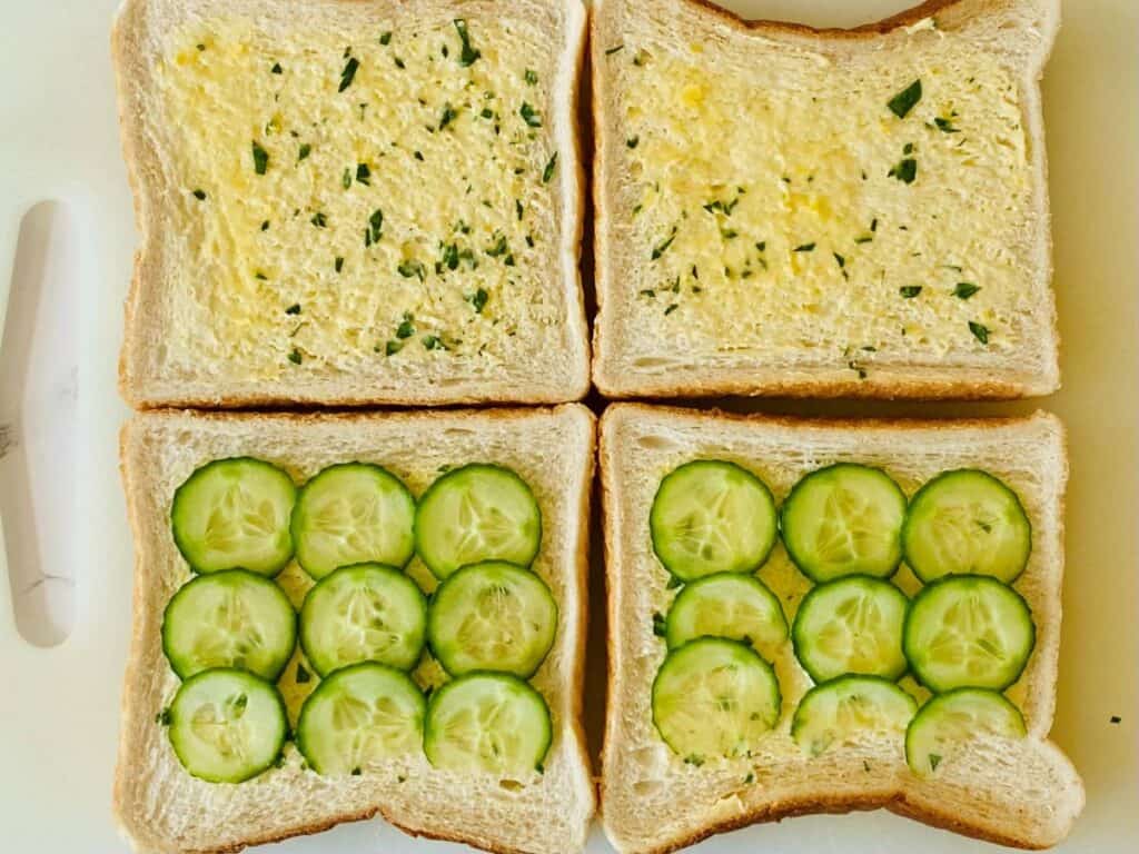 Cucumber sandwiches filling