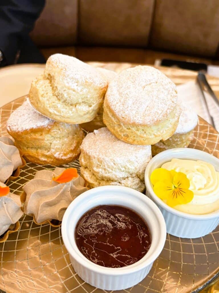 scones with jam and cream