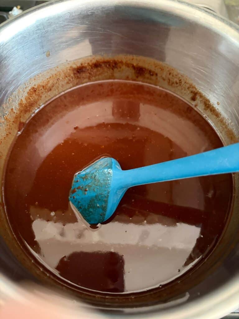 Melt the butter and chocolate