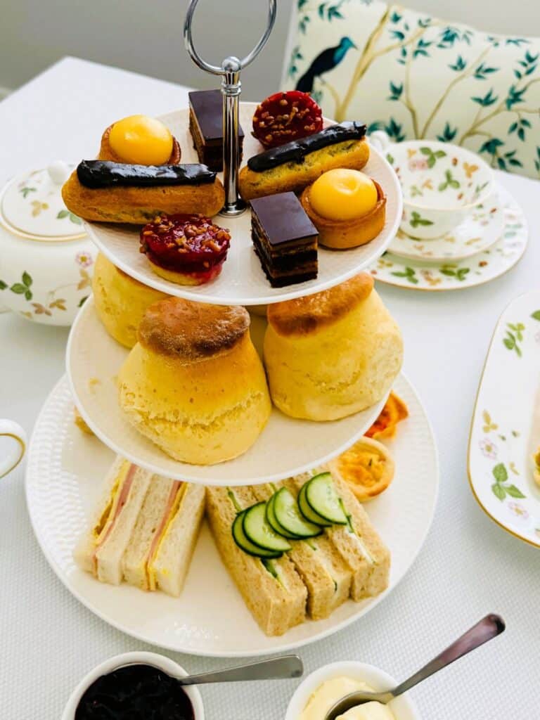 cheat's afternoon tea stand