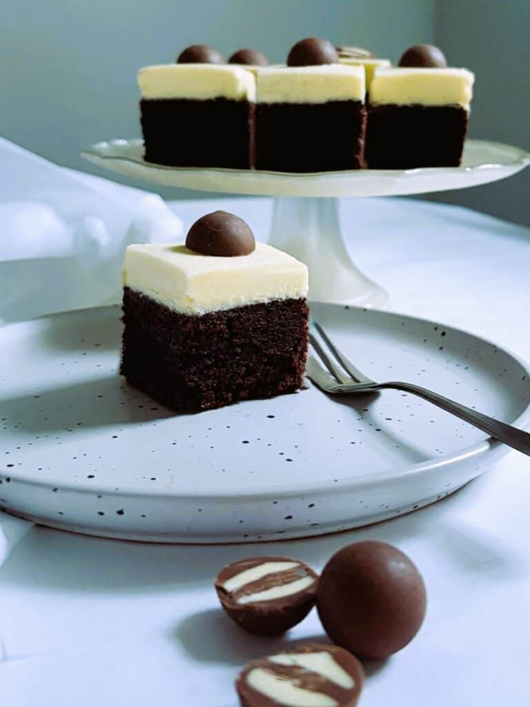 Top Deck style traybake on a plate