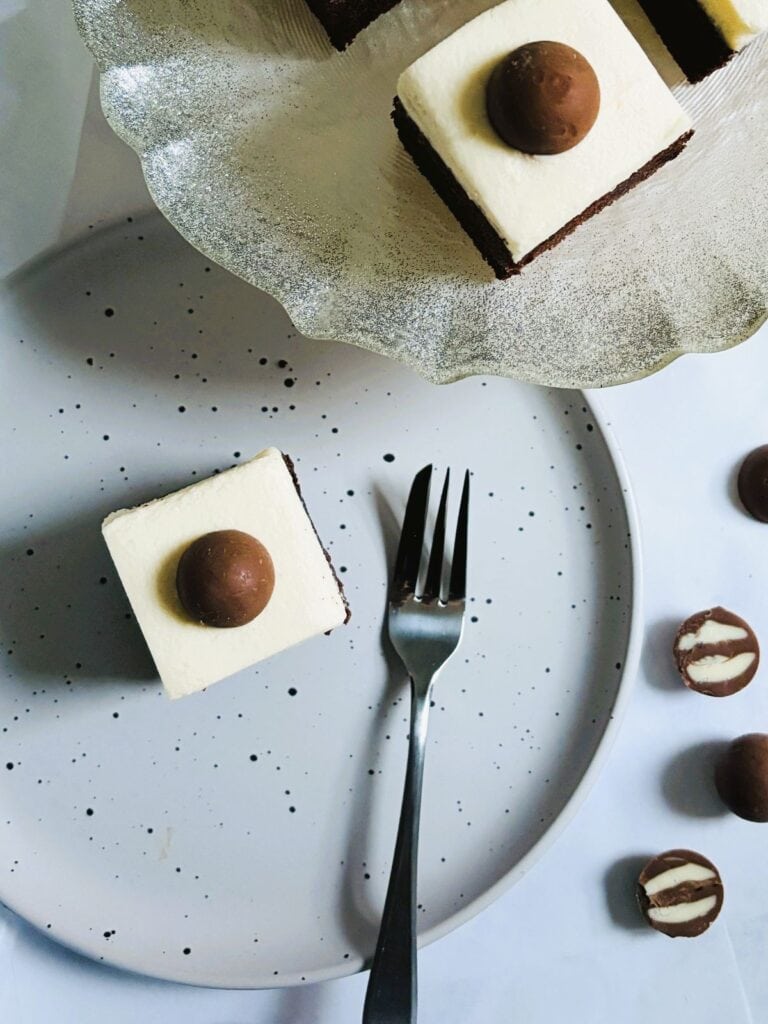 Top Deck style traybake on a stand