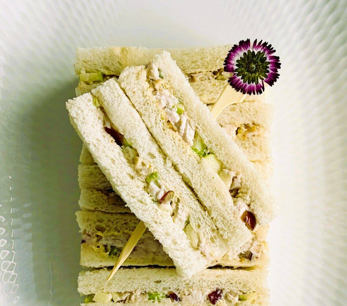 Chicken Waldorf Finger Sandwiches