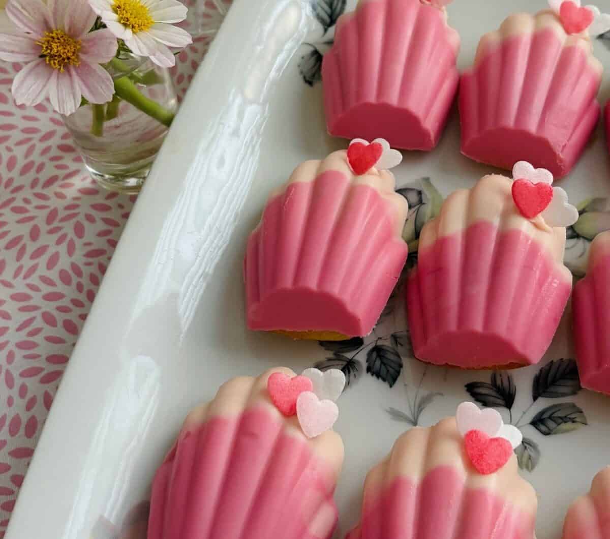 Easy Ombre White Chocolate Madeleines