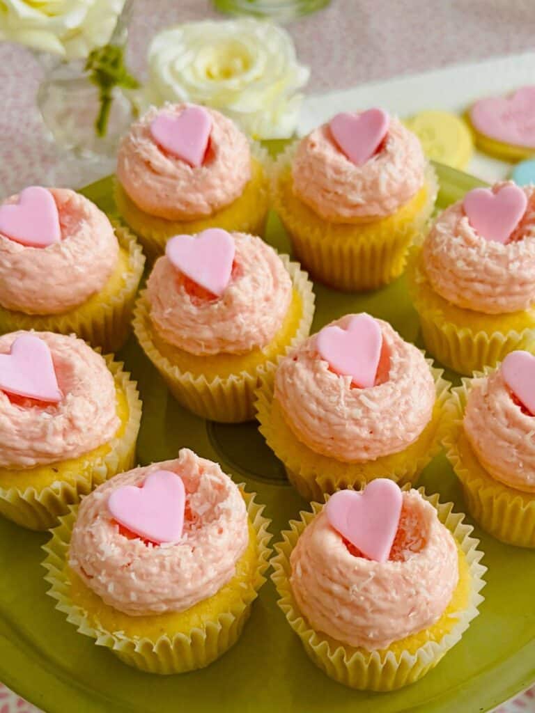 mini coconut ice cupcakes