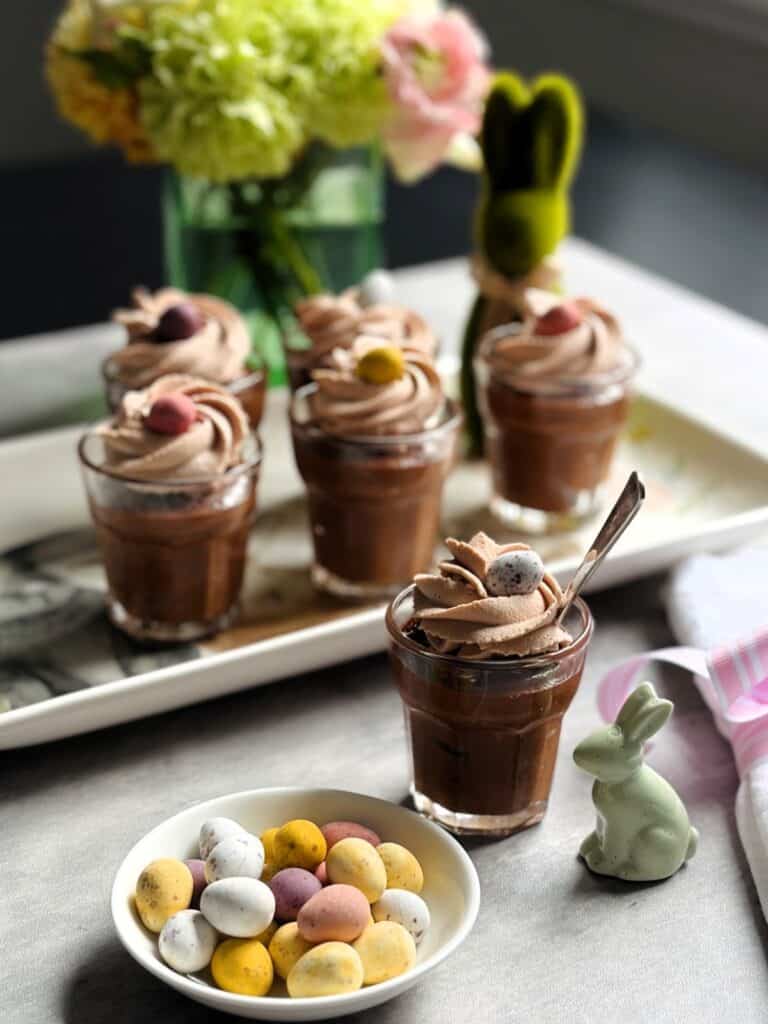 Mini Easter Chocolate Mousse Cups