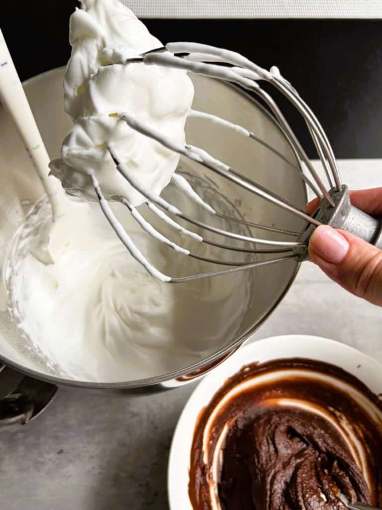 Meringue on a whisk