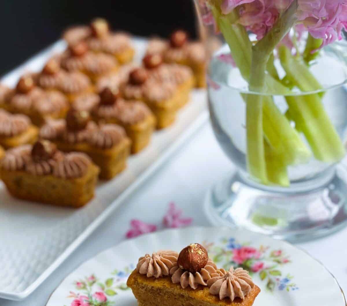 Hazelnut latte fingers for Afternoon Tea