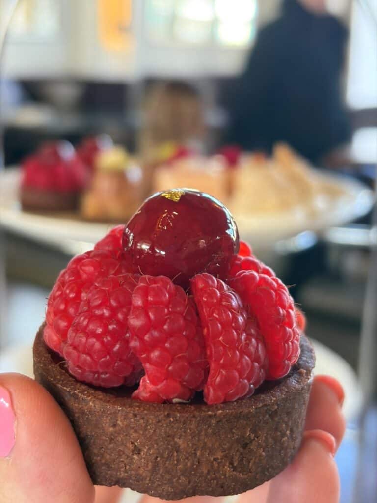 Hyatt Canberra Afternoon Tea raspberry tartlet